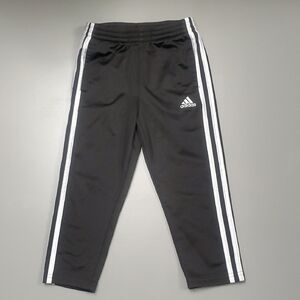 Adidas Kids Black Joggers with White Stripes
